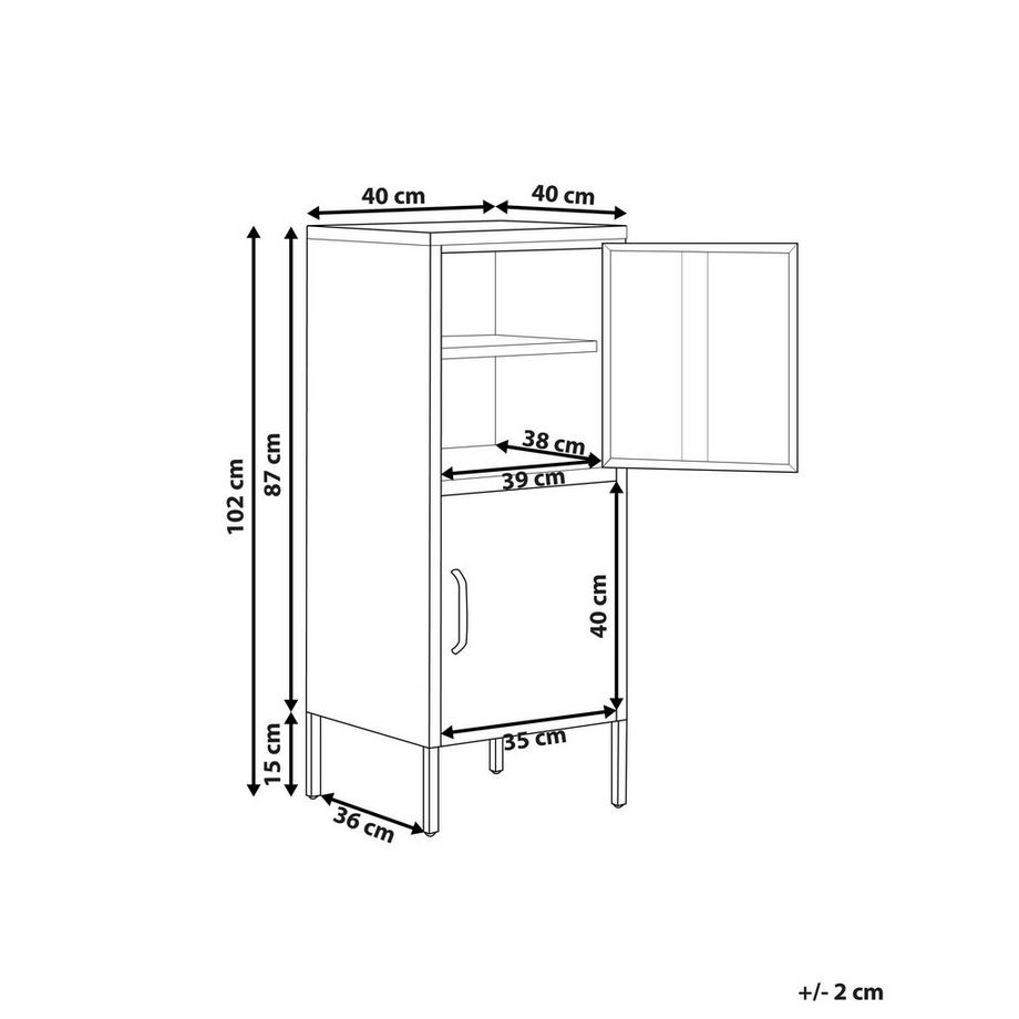 Beliani Armadietto da ufficio en Acciaio  HURON  