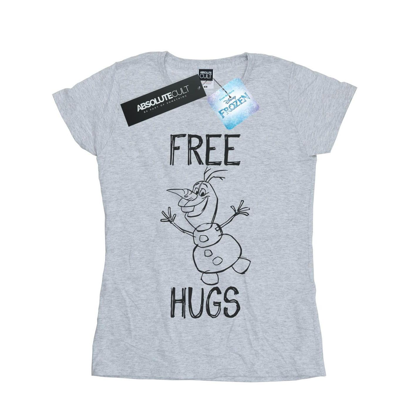 Image of Frozen Olaf Free Hugs Tshirt Damen Grau XL