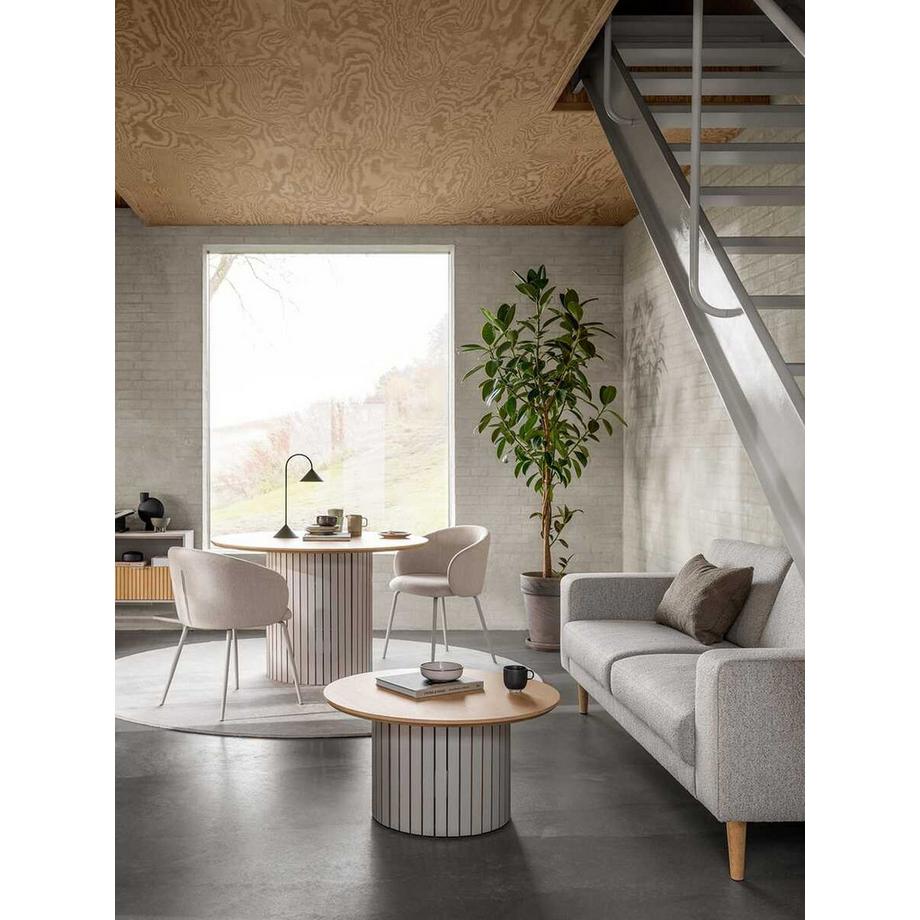 mutoni Chaise avec accoudoirs Ruvoa beige (1 pièce)  