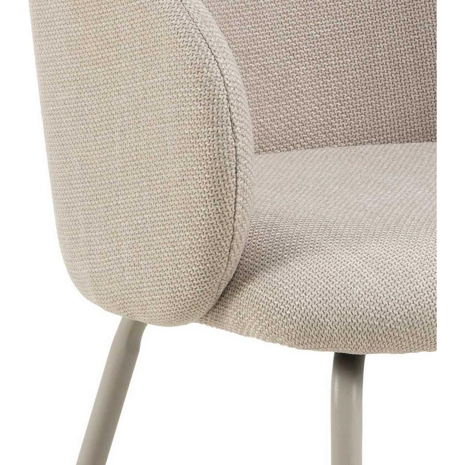 mutoni Chaise avec accoudoirs Ruvoa beige (1 pièce)  