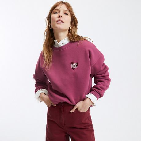 La Redoute Collections  Sweatshirt mit rundem Ausschnitt & Stickerei 