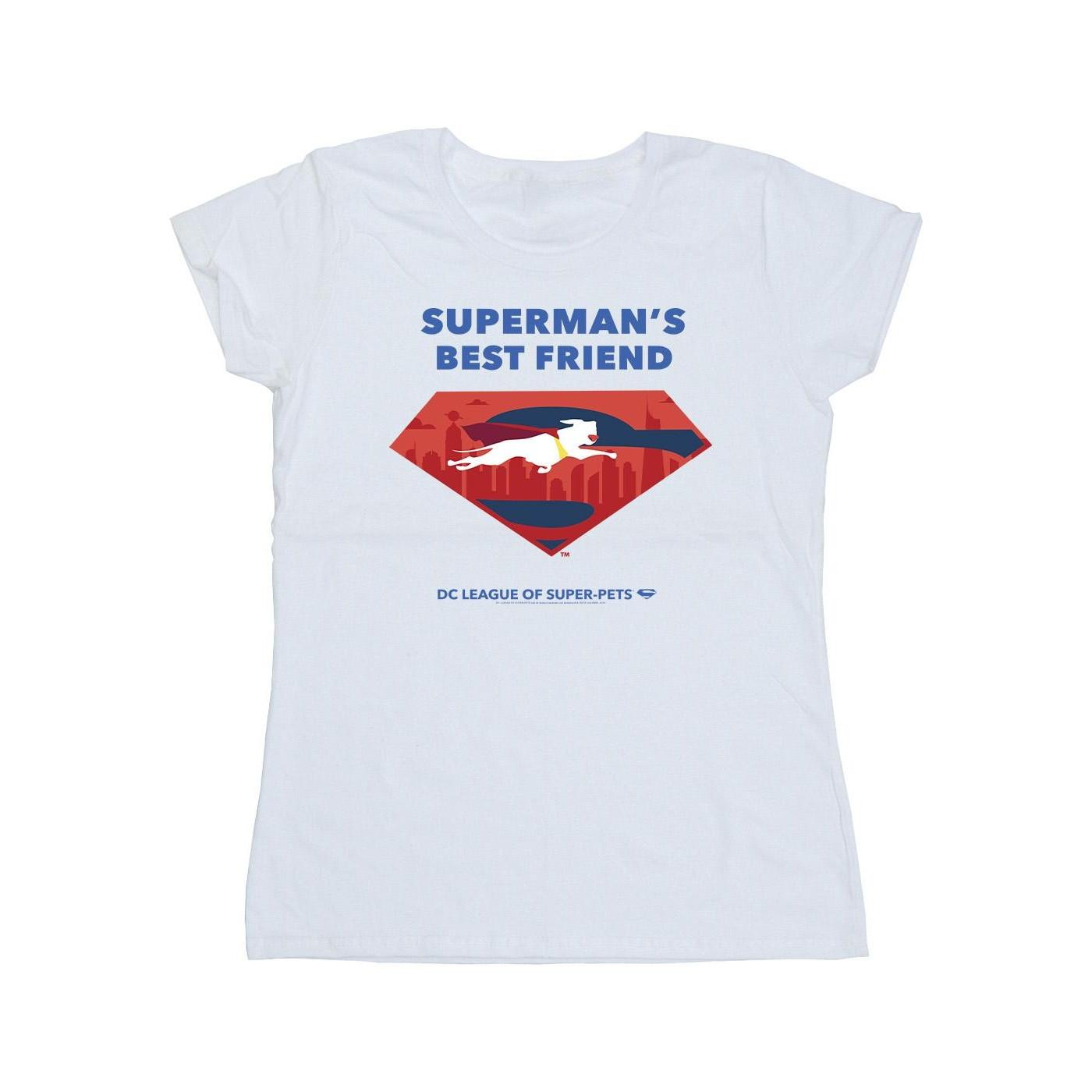 Image of Dc League Of Superpets Superman's Best Friend Tshirt Damen Weiss L