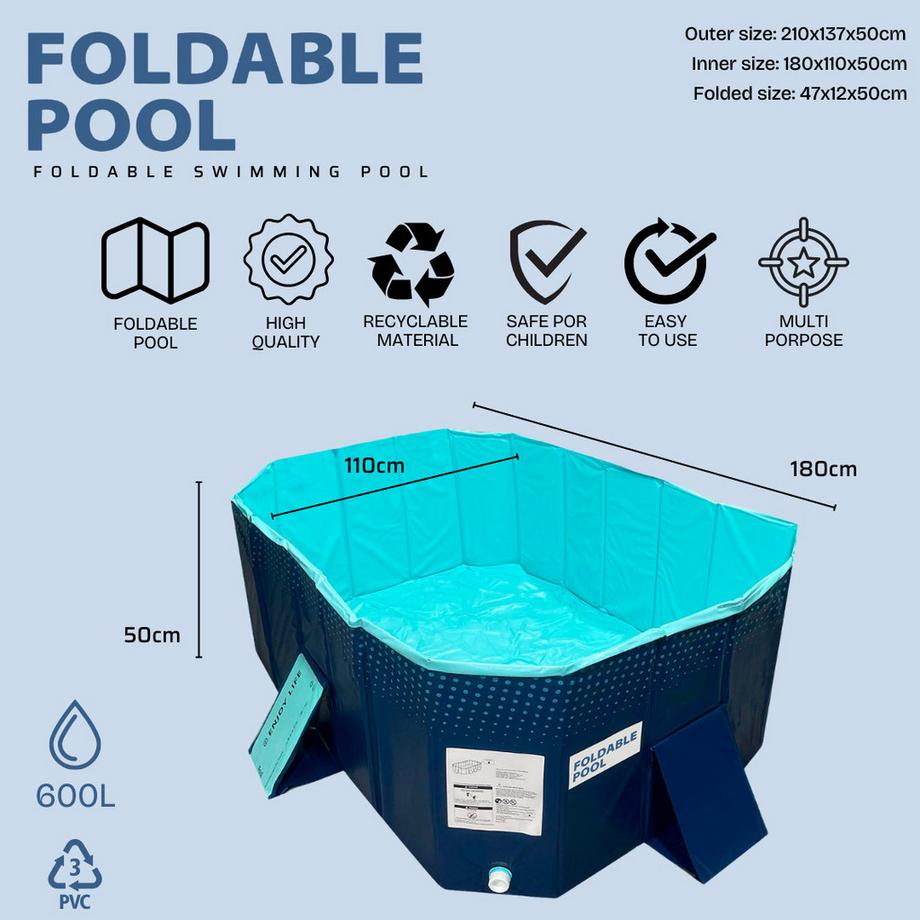 STARLYF  Foldable Pool Medium - Piscina pieghevole senza montaggio 