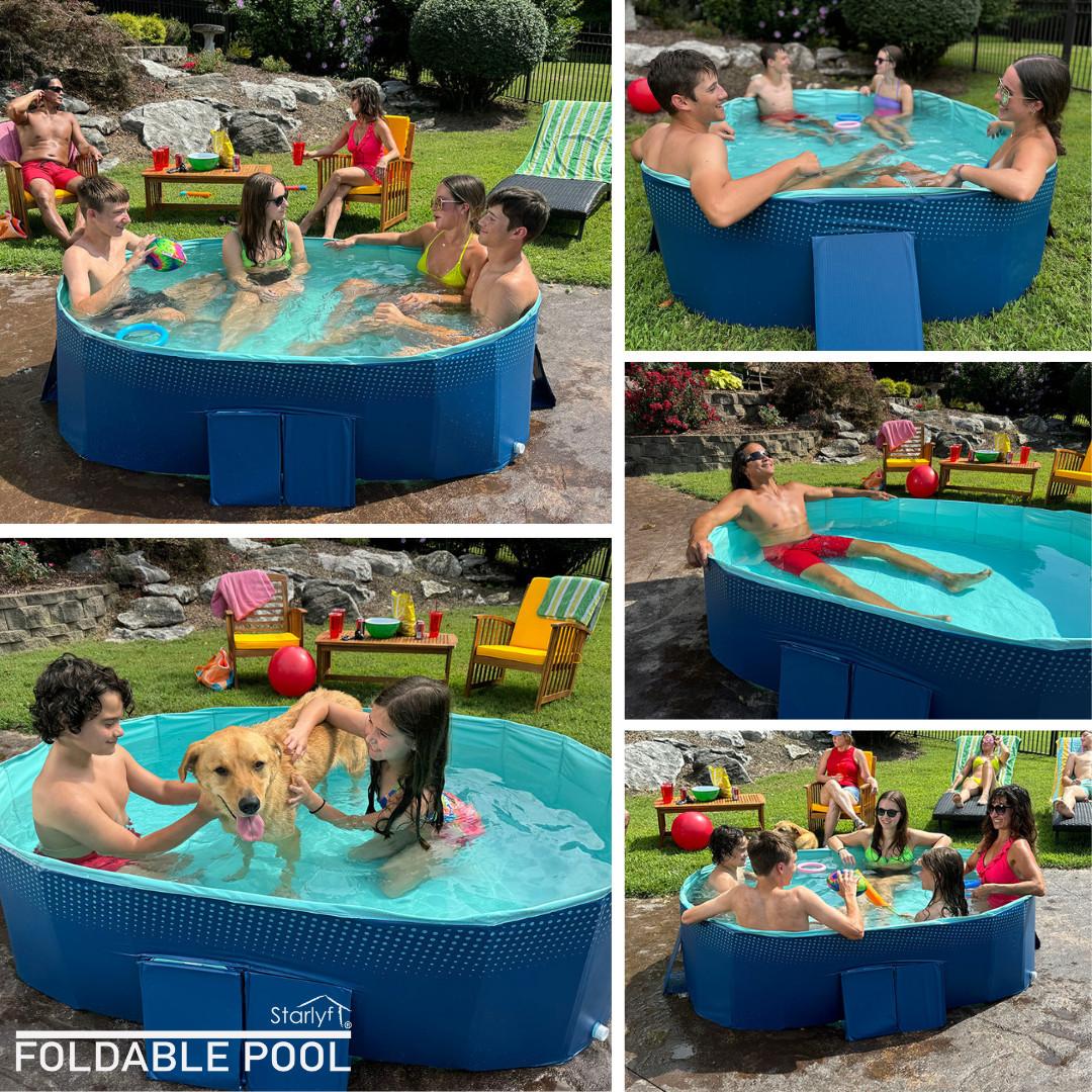 STARLYF  Foldable Pool Medium - Faltbarer Pool ohne Montage 