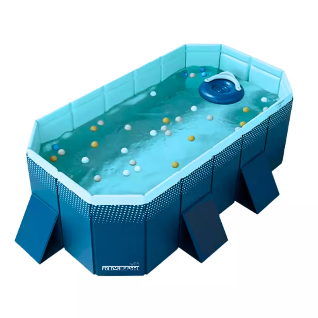 Starlyf - Foldable Pool Medium - Faltbarer Pool ohne Montage, 140 cm, Blau