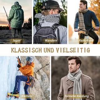 Only-bags.store  Schal Warm und weich Winterschal Schal gestrickt kariert Winter lange Schals Grau Schwarz 