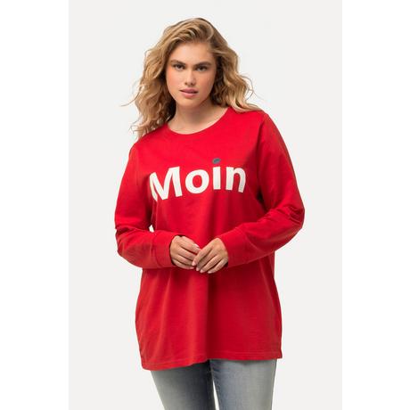 Ulla Popken  Sweatshirt, Gruß-Motiv, Rundhals, Langarm 