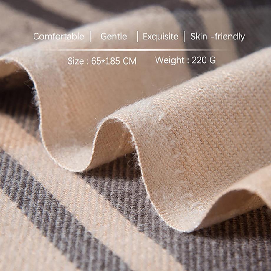 Only-bags.store Sciarpa Spessa a Quadri in Maglia  