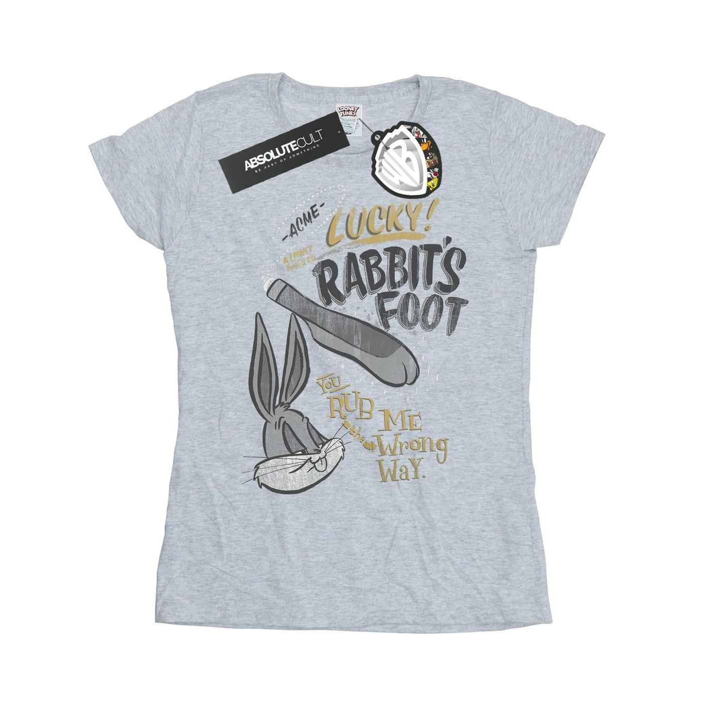 Image of Bugs Bunny Rub Me The Wrong Way Tshirt Damen Grau XXL