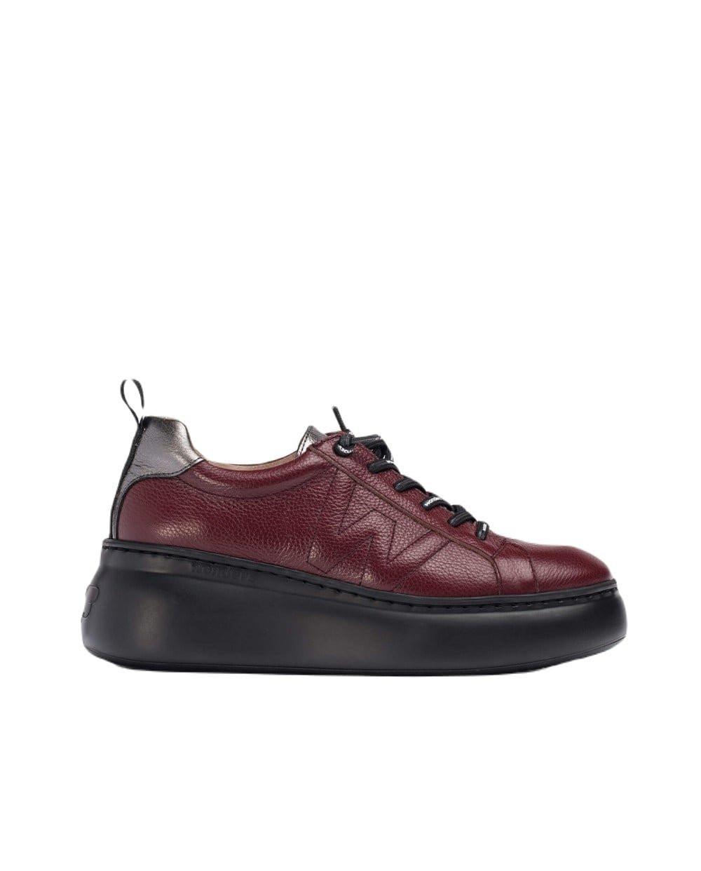 Image of Dorita - Leder Sneaker Damen Dunkelrot 39