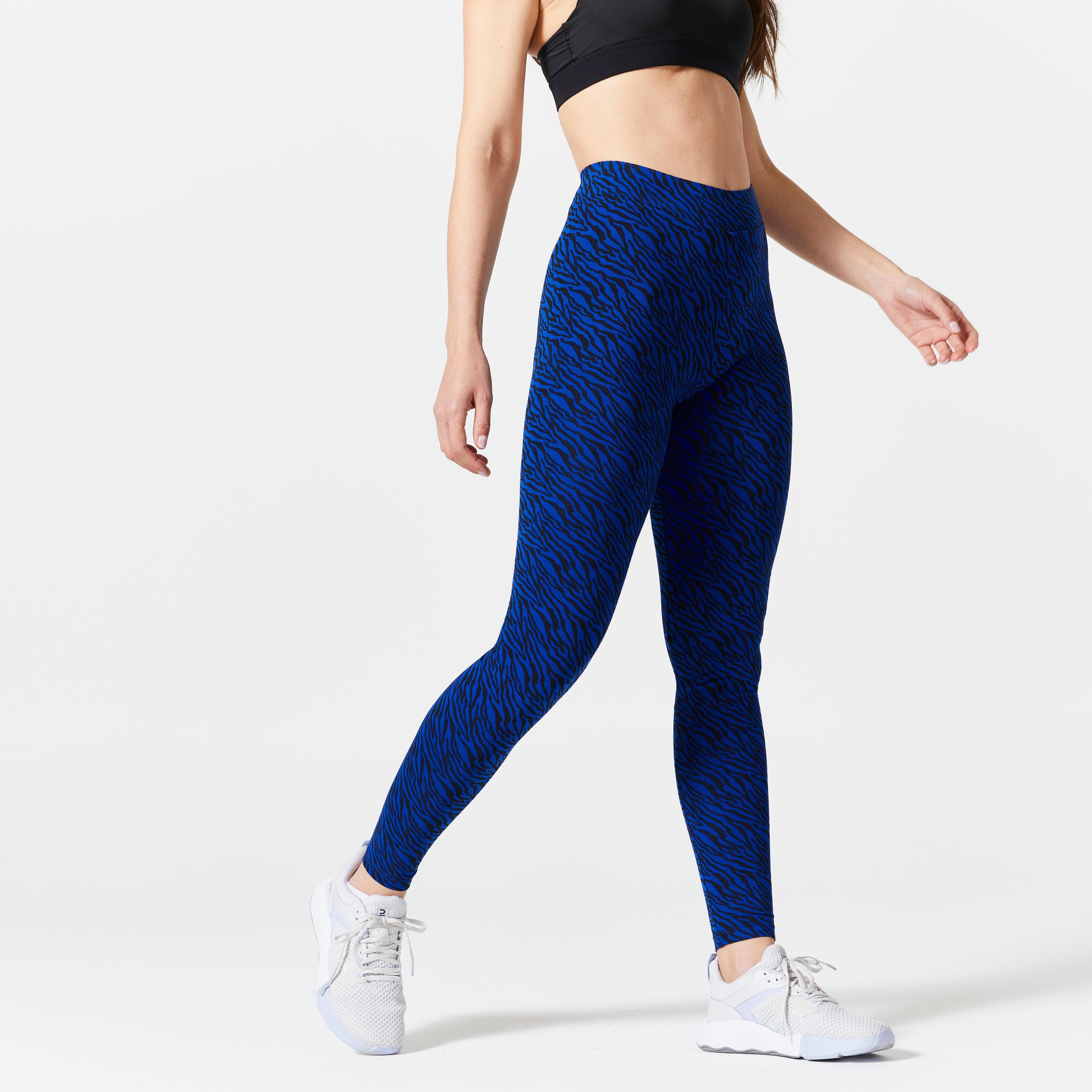 Image of Leggings - Fit+ 500 Unisex Mittelblau XS