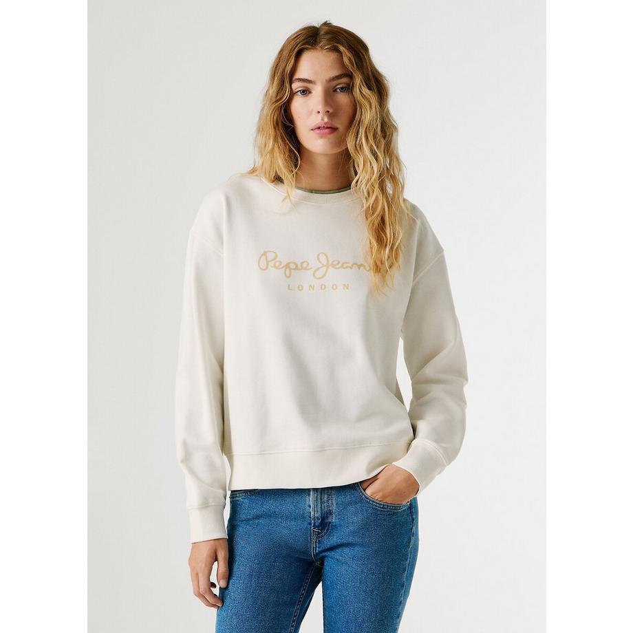 Sweatshirt mit Rundhalsausschnitt und Logo