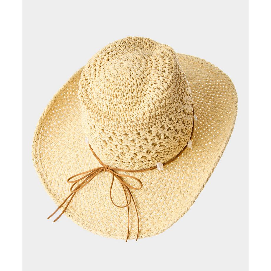 Joe Browns Chapeau Tissé Style Western avec Bordure Perlée  