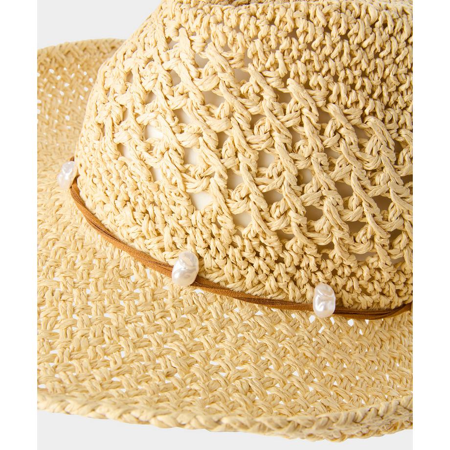 Joe Browns Chapeau Tissé Style Western avec Bordure Perlée  