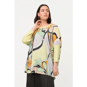 Maglione dal taglio oversize con design floreale, scollo a girocollo e maniche a 3/4