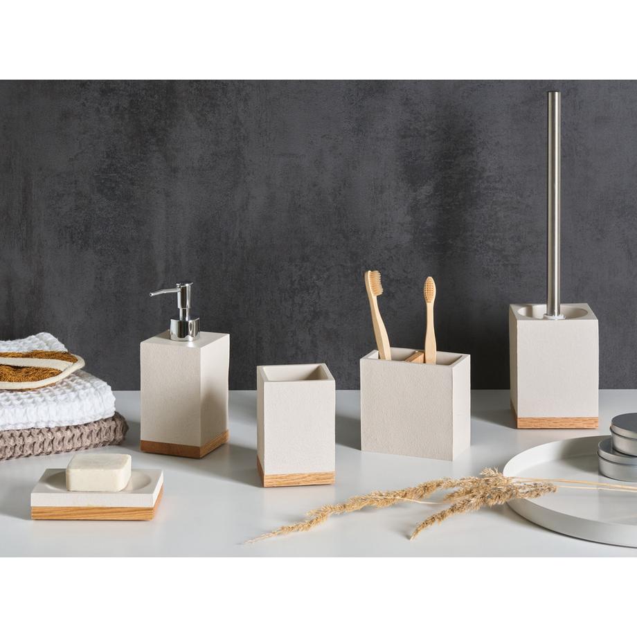 Beliani Set de 5 accessoires de salle de bain en Polyrésine Moderne TAPICHE  