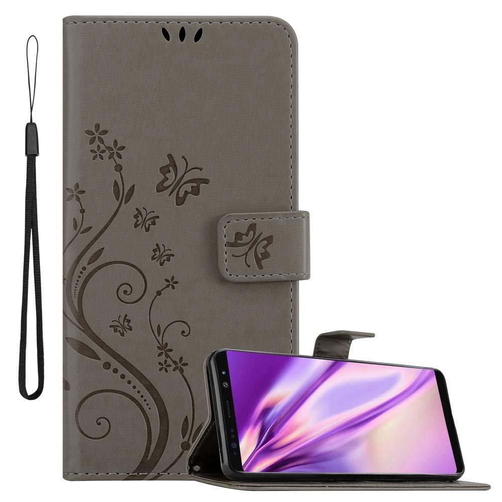 Cadorabo  Hülle für Samsung Galaxy NOTE 8 Blumen Design Magnetverschluss 