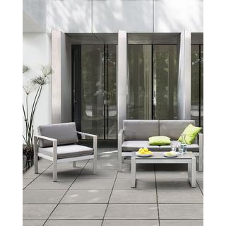 Beliani Chaise de jardin en Aluminium Industriel SALERNO  