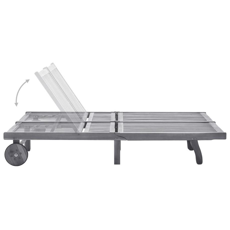 VidaXL Chaise longue bois d'acacia  
