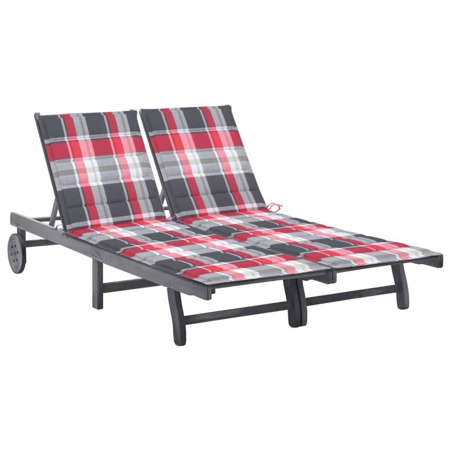 Chaise longue bois d'acacia