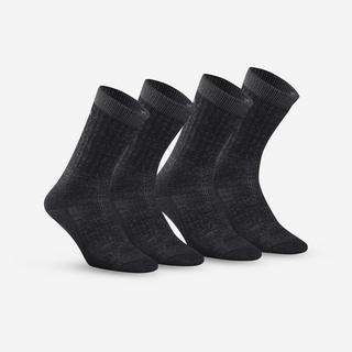 QUECHUA SH900 Warme halbhohe Wandersocken 2er-Pack  
