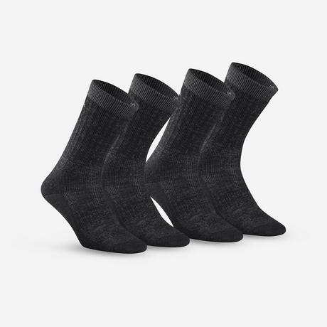 QUECHUA SH900 Warme halbhohe Wandersocken 2er-Pack  