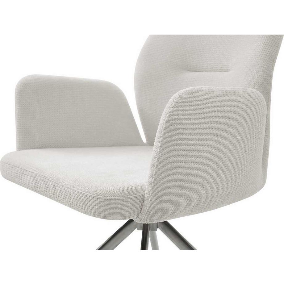 mutoni Armlehnstuhl mit Drehfunktion creme  