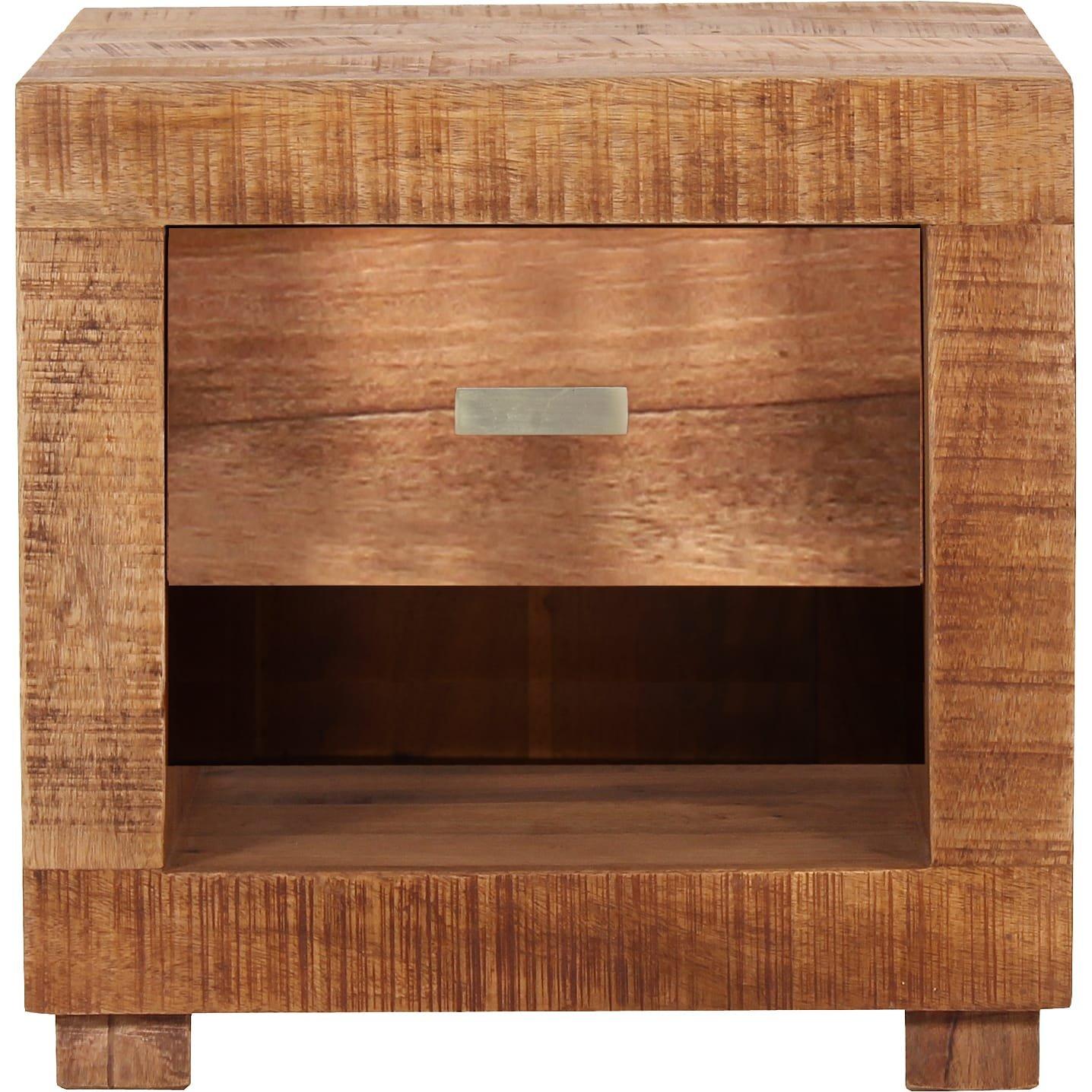 mutoni Table de nuit Quapra bois de manguier naturel 40  