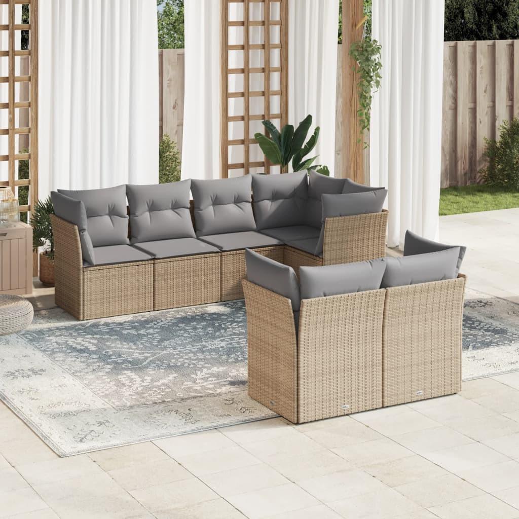 VidaXL set divano da giardino Polirattan  