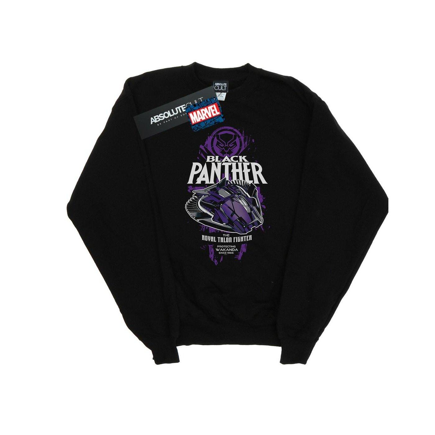 Image of Black Panther Talon Fighter Badge Sweatshirt Unisex Schwarz 128
