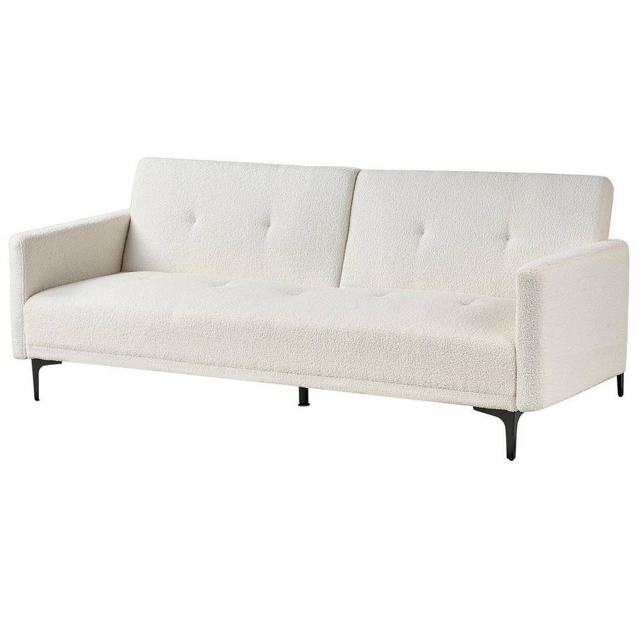 Beliani Schlafsofa aus Bouclé Skandinavisch LUCAN  