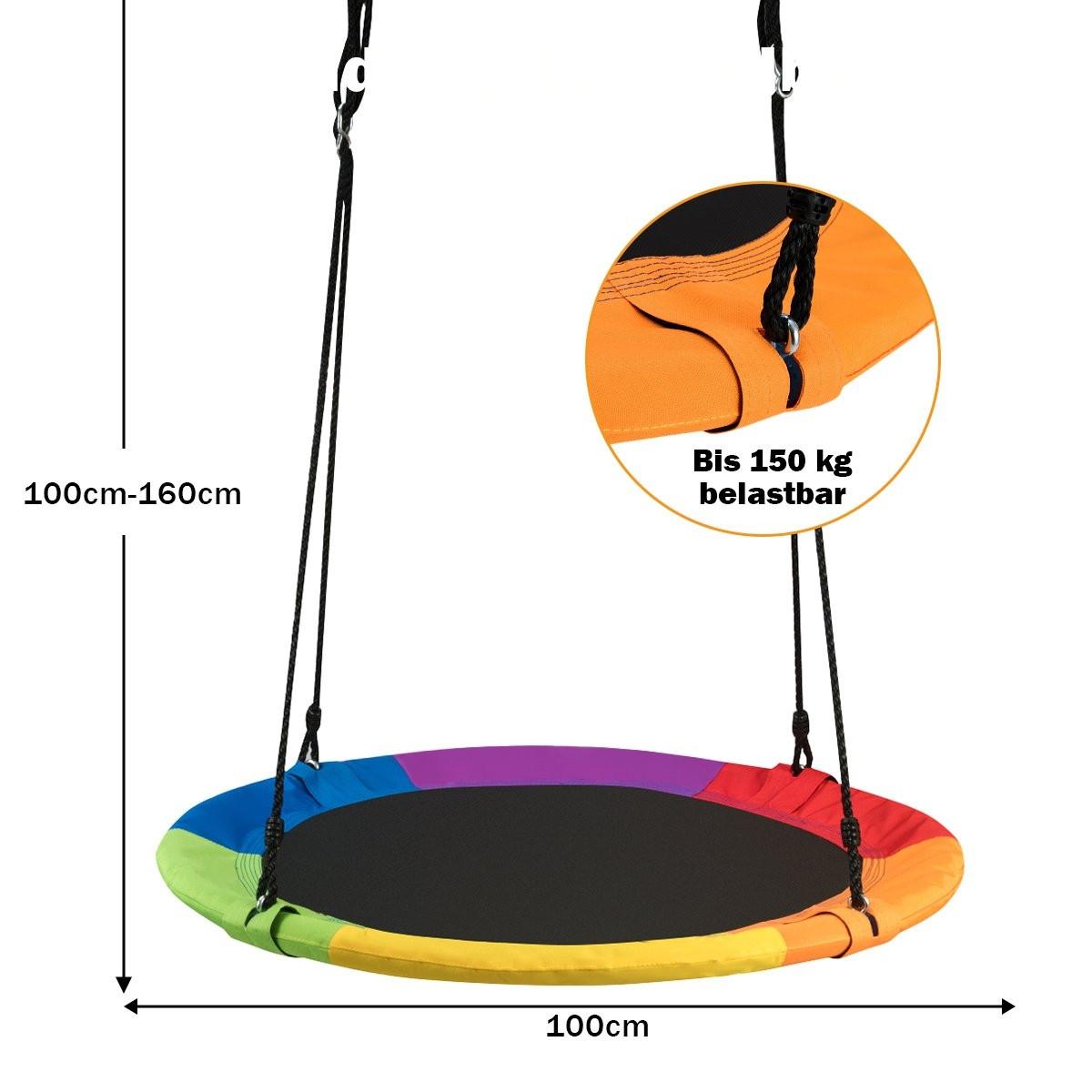 Northix Balançoire nid balançoire de jardin balançoire d'extérieur pour enfants jusqu'à 150 kg colorée  