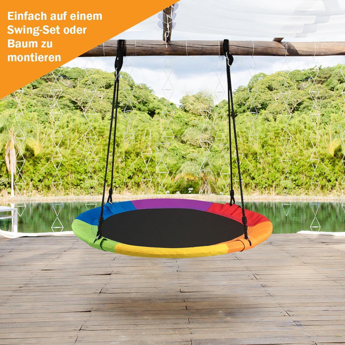 Northix Balançoire nid balançoire de jardin balançoire d'extérieur pour enfants jusqu'à 150 kg colorée  