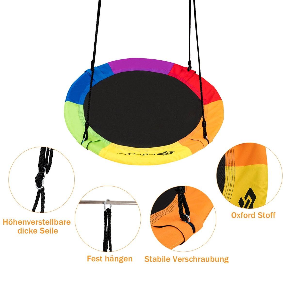 Northix Balançoire nid balançoire de jardin balançoire d'extérieur pour enfants jusqu'à 150 kg colorée  