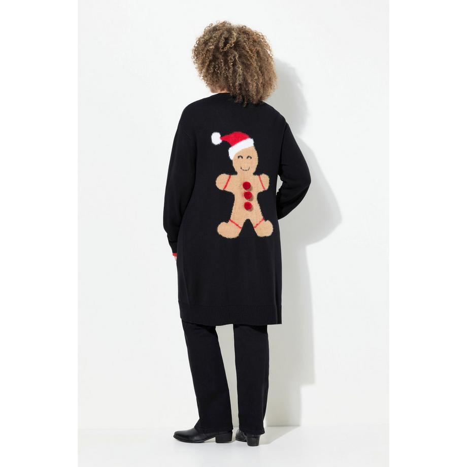 Ulla Popken Lebkuchenmann Offene Strickjacke  