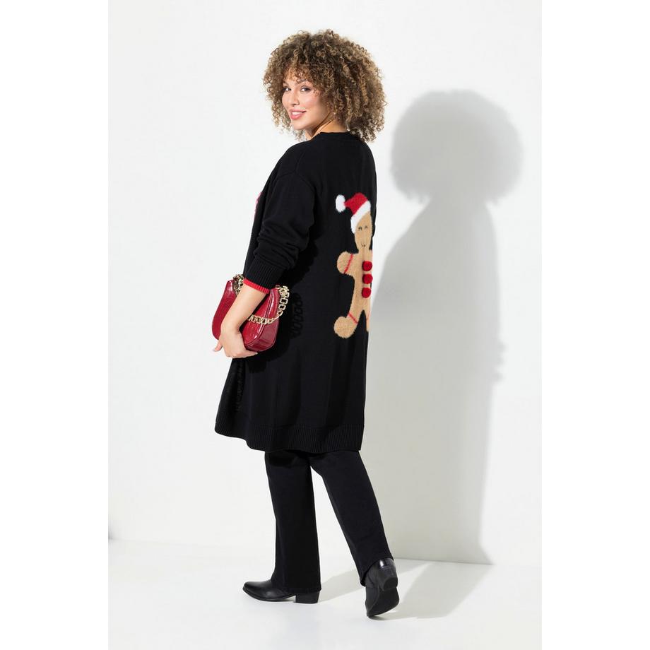 Ulla Popken Lebkuchenmann Offene Strickjacke  