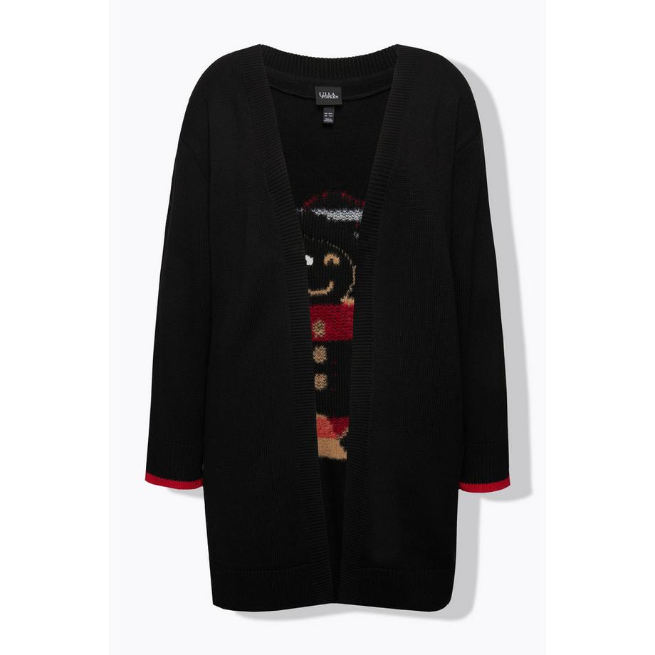 Ulla Popken Lebkuchenmann Offene Strickjacke  
