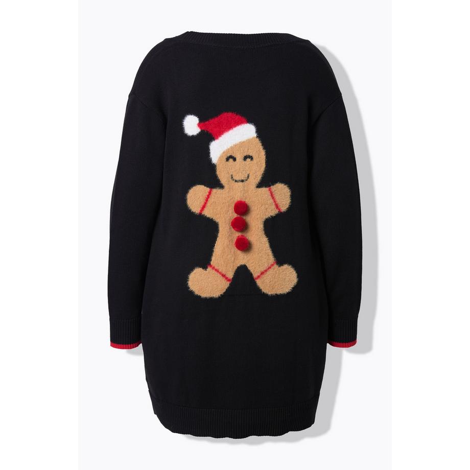 Ulla Popken Lebkuchenmann Offene Strickjacke  