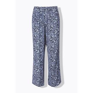 Ulla Popken Pantaloni Rose Gamba Larga Vita Elastica Crêpe  