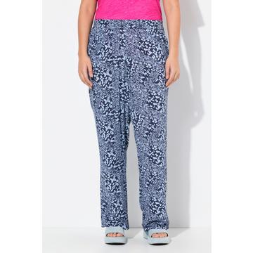 Pantaloni modello Rose in crêpe con taglio della gamba ampio e cintura elastica