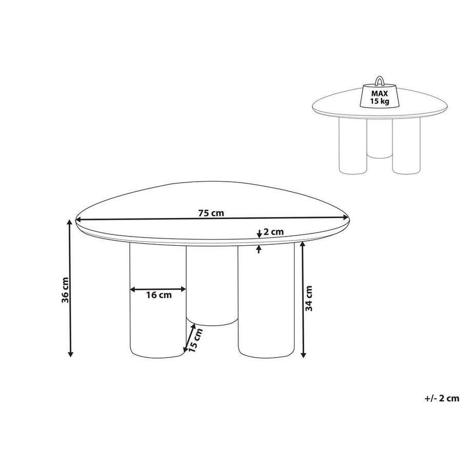 Beliani Couchtisch aus MDF-Platte  DACOMA  