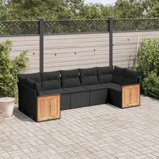 VidaXL Ensemble de canapés de jardin rotin synthétique  