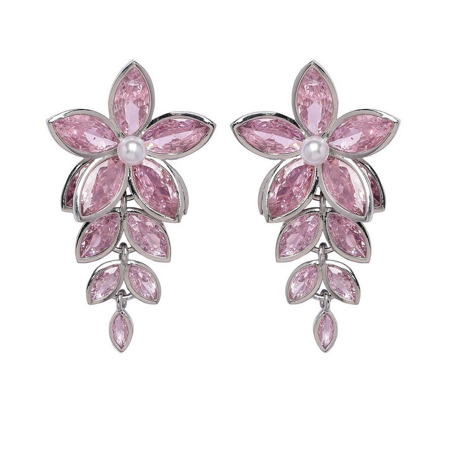 Perlmutt-Florale Kaskaden-Ohrringe