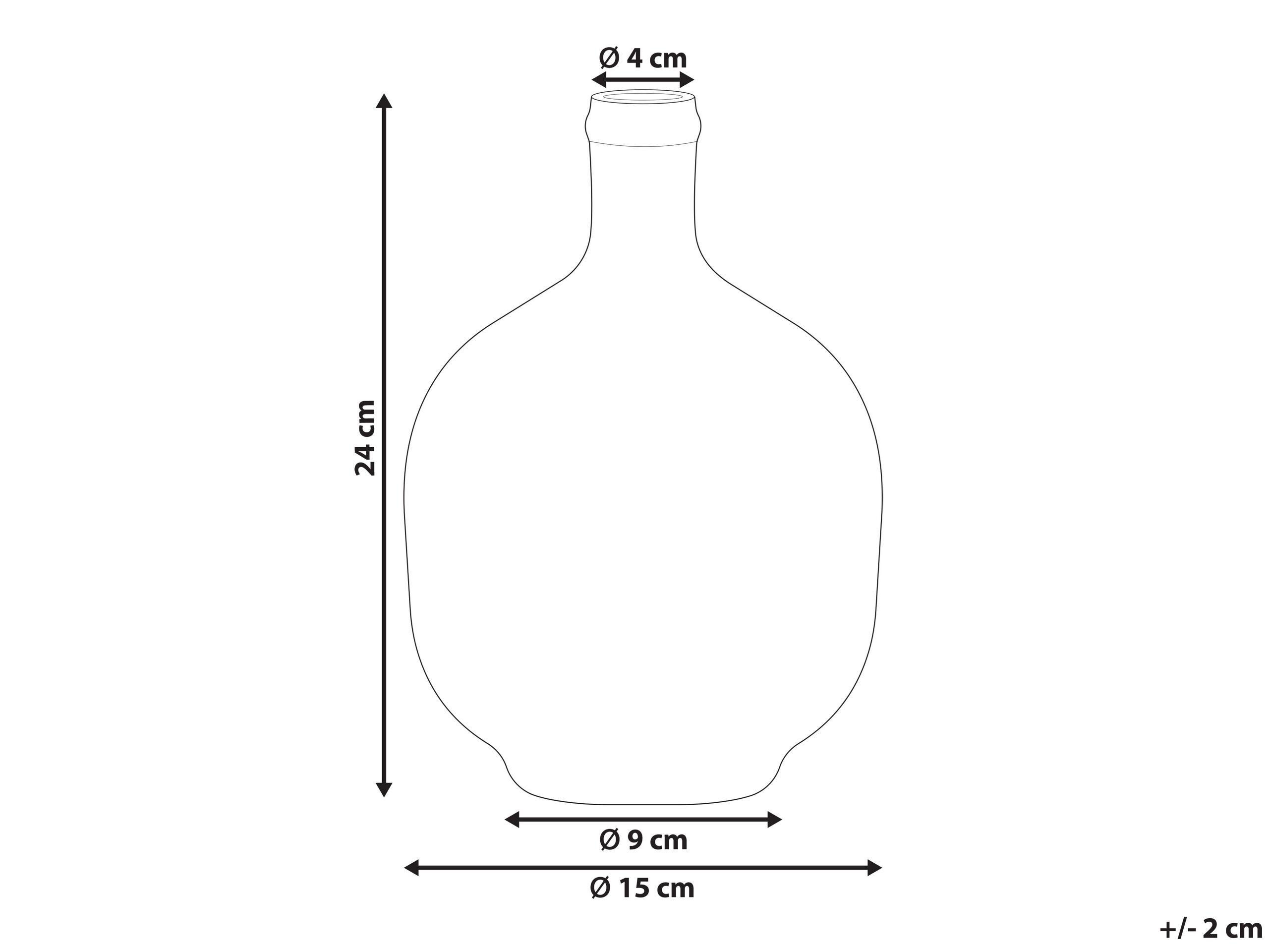 Beliani Vase décoratif en Verre Méditerranéen PARATHA  