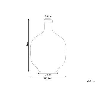 Beliani Vase décoratif en Verre Méditerranéen PARATHA  