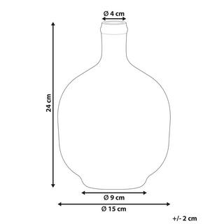 Beliani Vaso decorativo en Vetro Mediterraneo PARATHA  