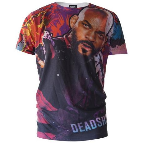Suicide Squad Deadshot Graffiti T-Shirt Maniche Corte  