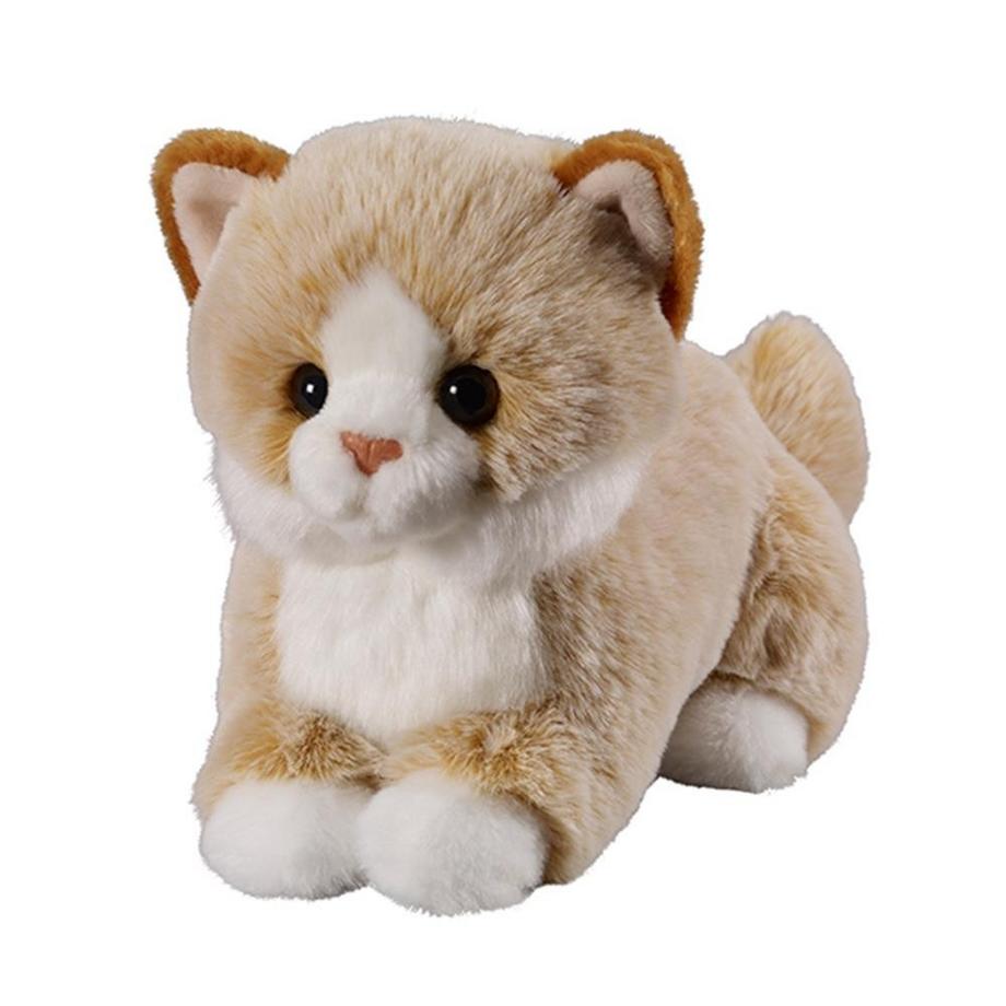 Bauer  Plüsch Katze liegend Beige (18cm) 