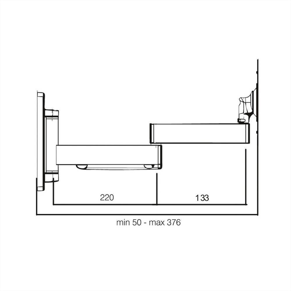 Roline  LCD/TV-Wandhalterung, Extralang, 5 Drehpunkte 