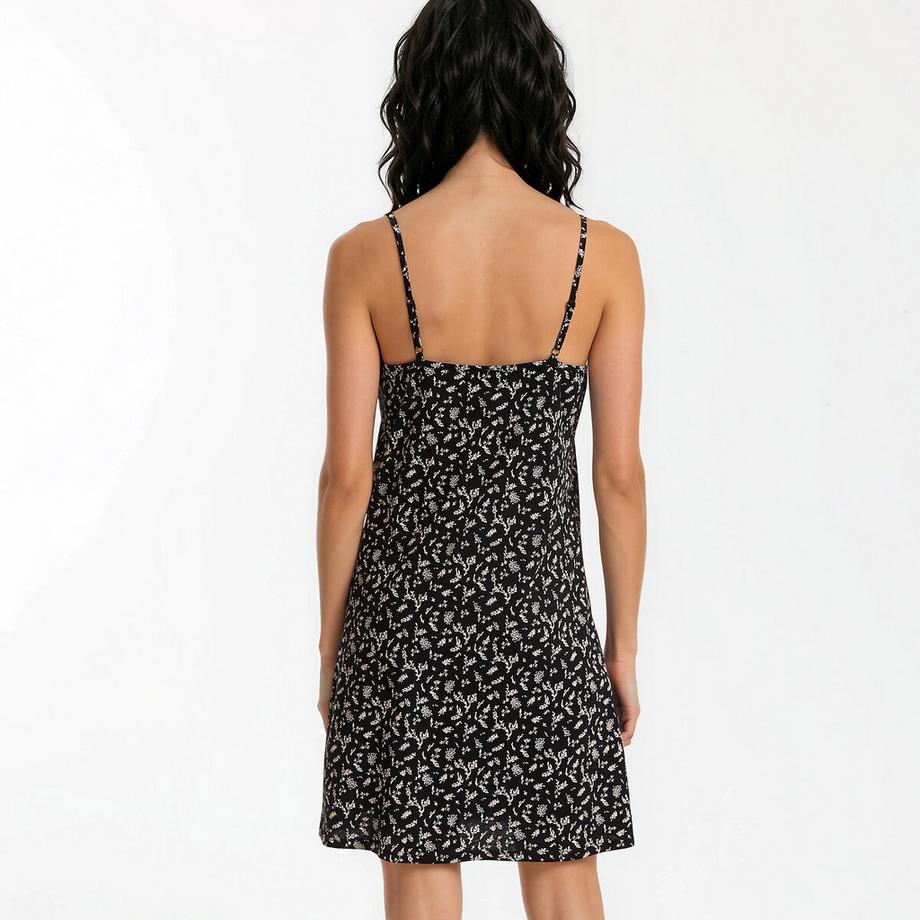 La Redoute Collections Negligé mit dünnen Trägern aus Baumwolle mit Blumenprint  